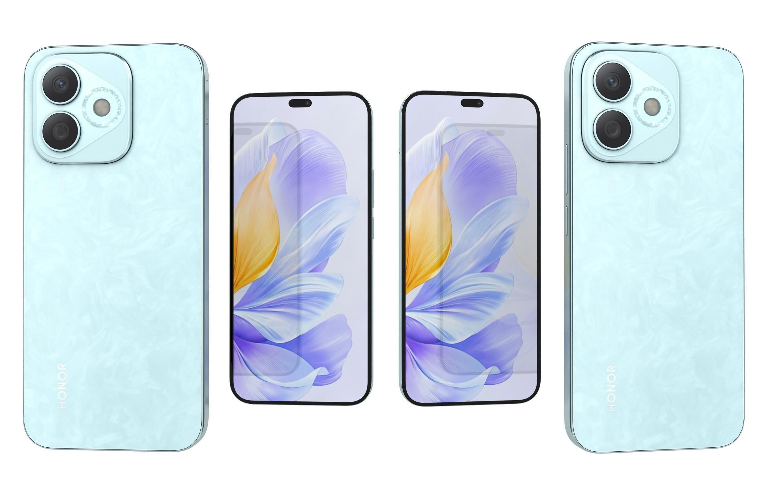 Honor X60i Cloud Blue 3D model_3