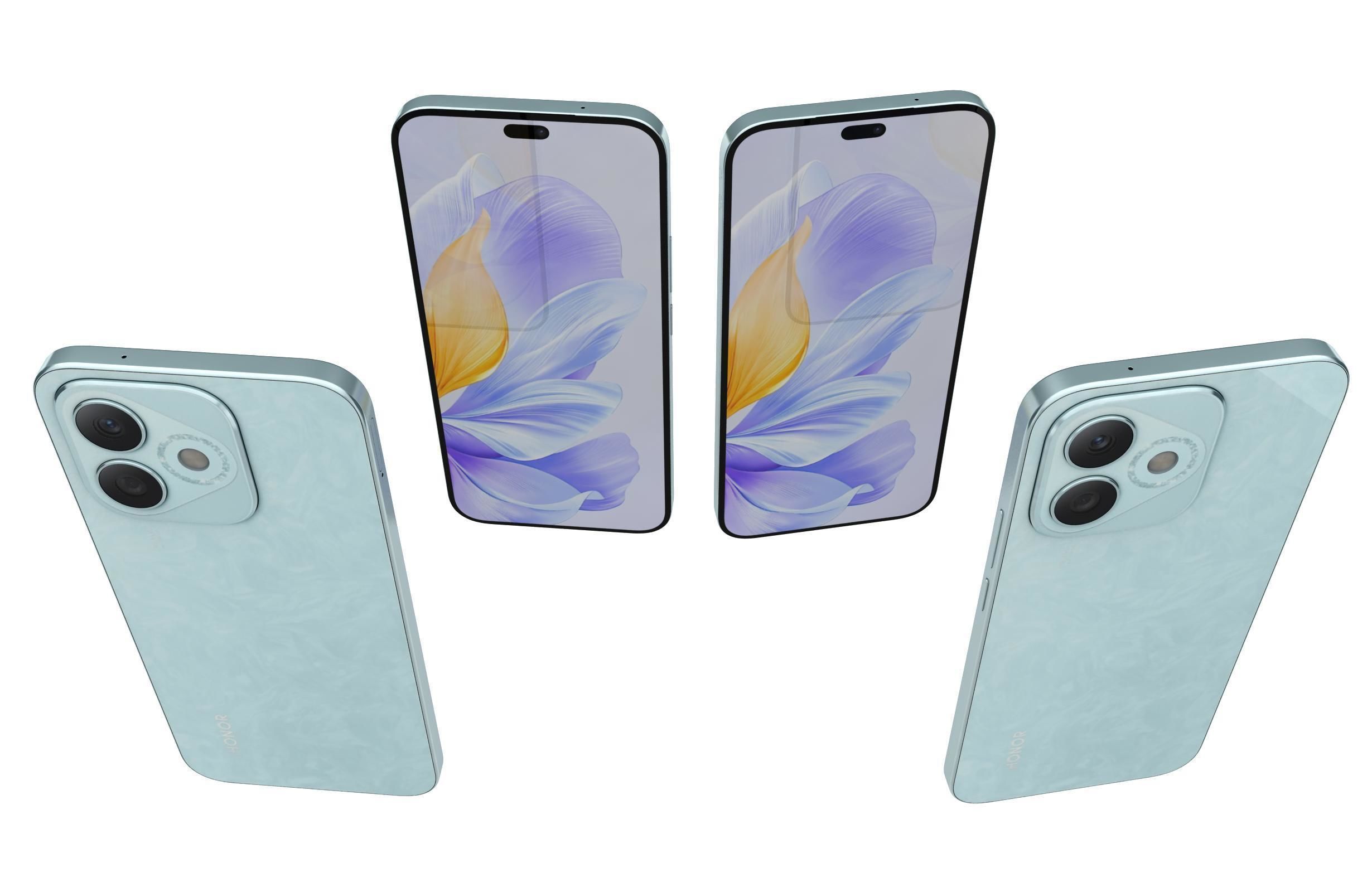 Honor X60i Cloud Blue 3D model_5