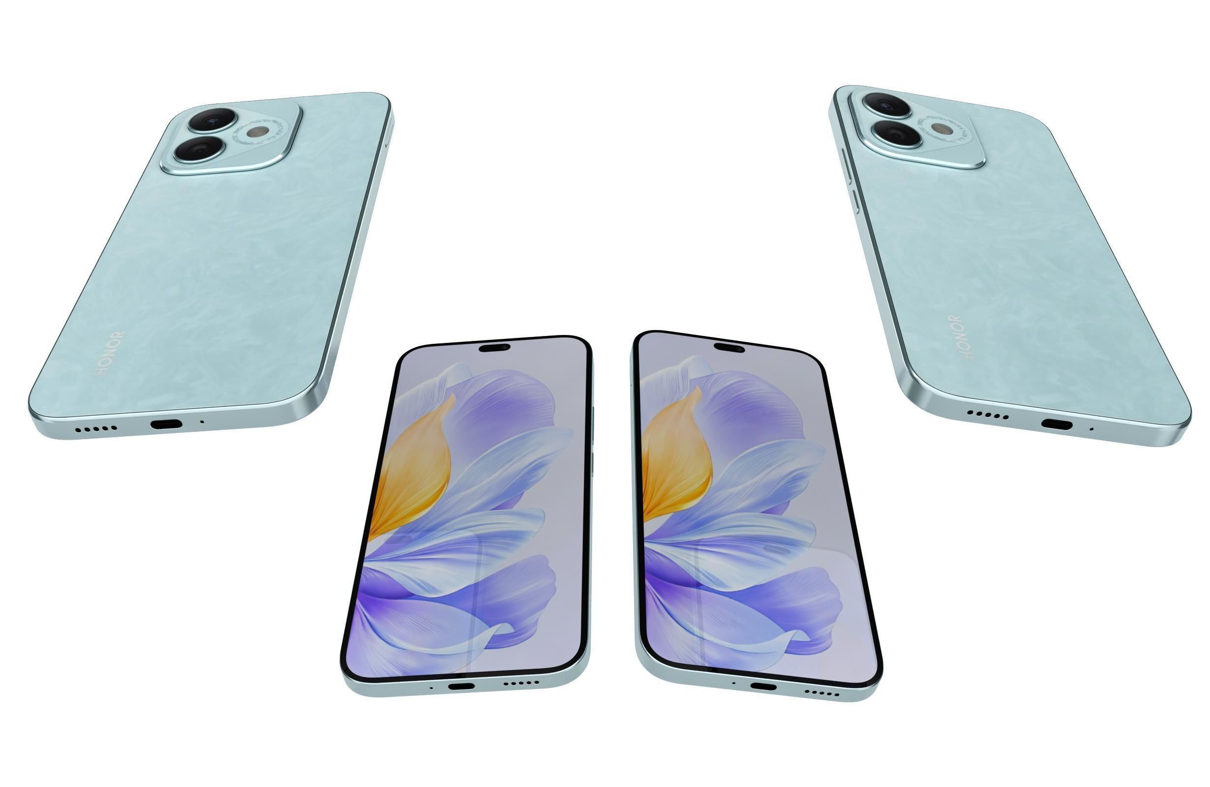 Honor X60i Cloud Blue 3D model_4
