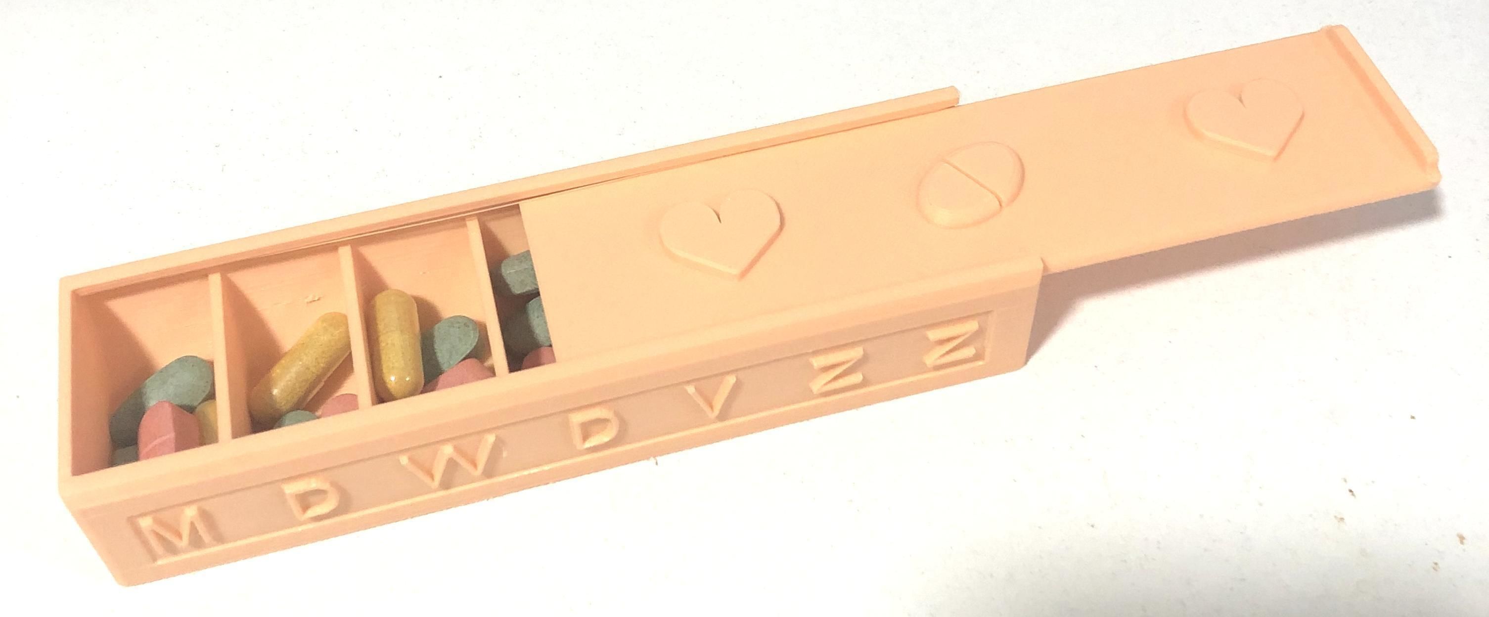 pill box larger more convenient righthanded 3D print model_3