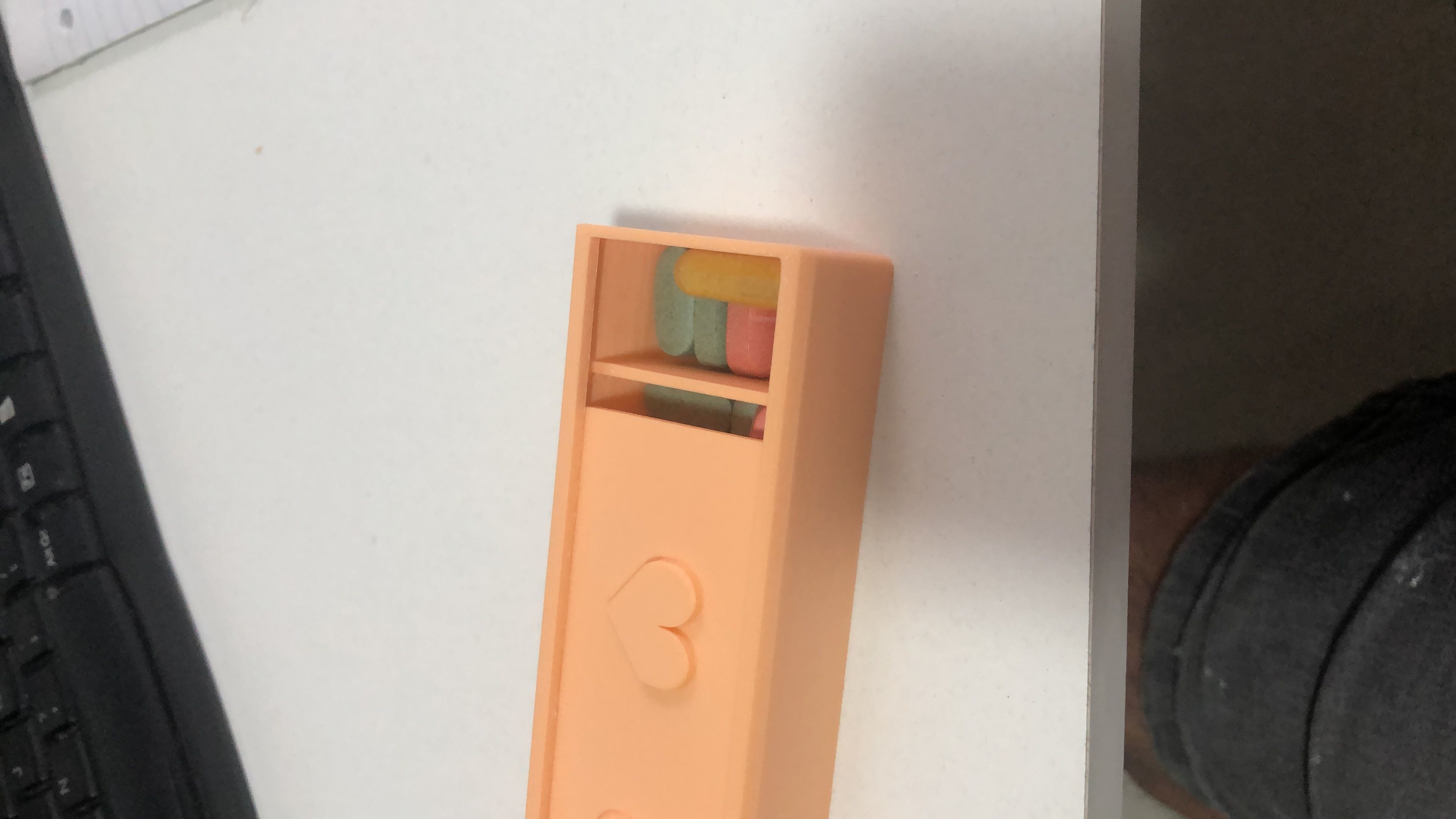 pill box larger more convenient righthanded 3D print model_2