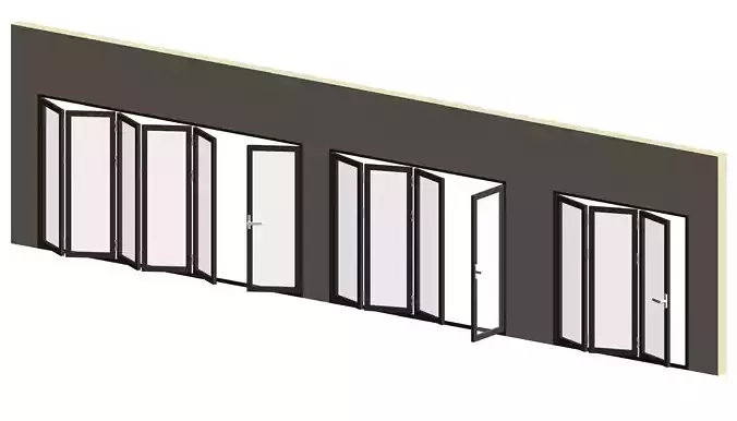 Folding Door Revit Parametric model