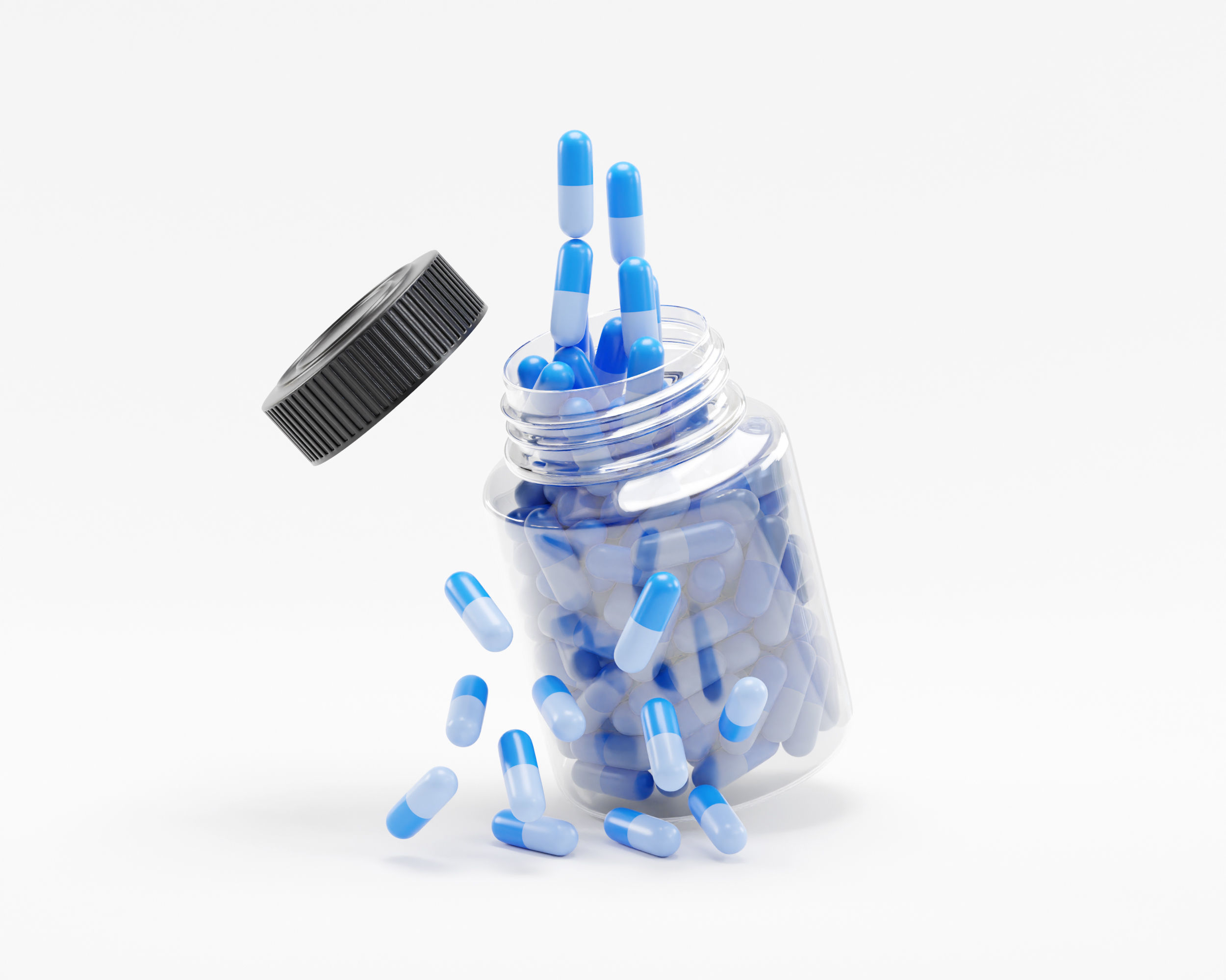 Medicine jar with Pill Bottle 3D model Low-poly 3D model_2