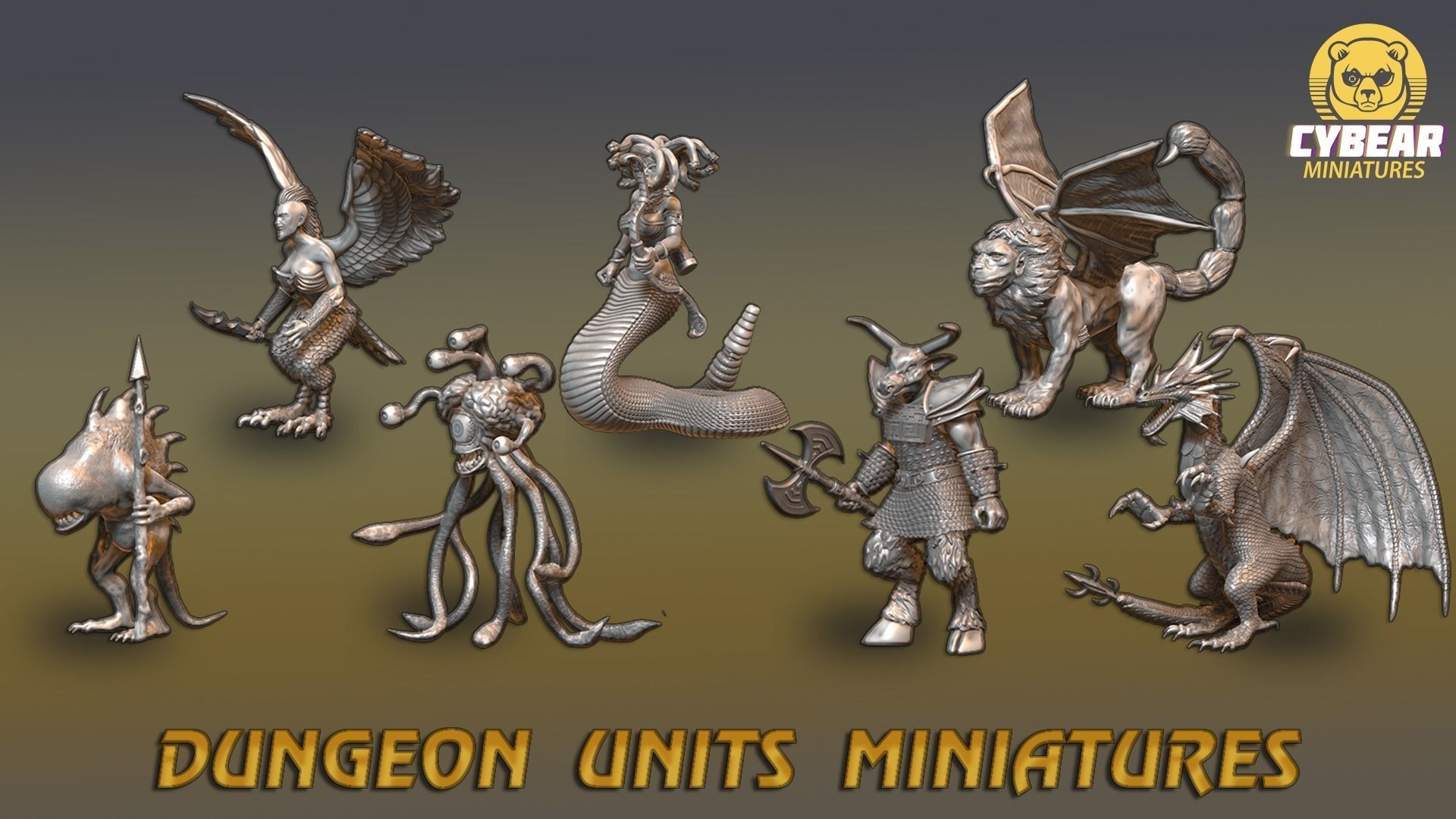Heroes 3 Dungeon Miniatures Collection  3D print model_2