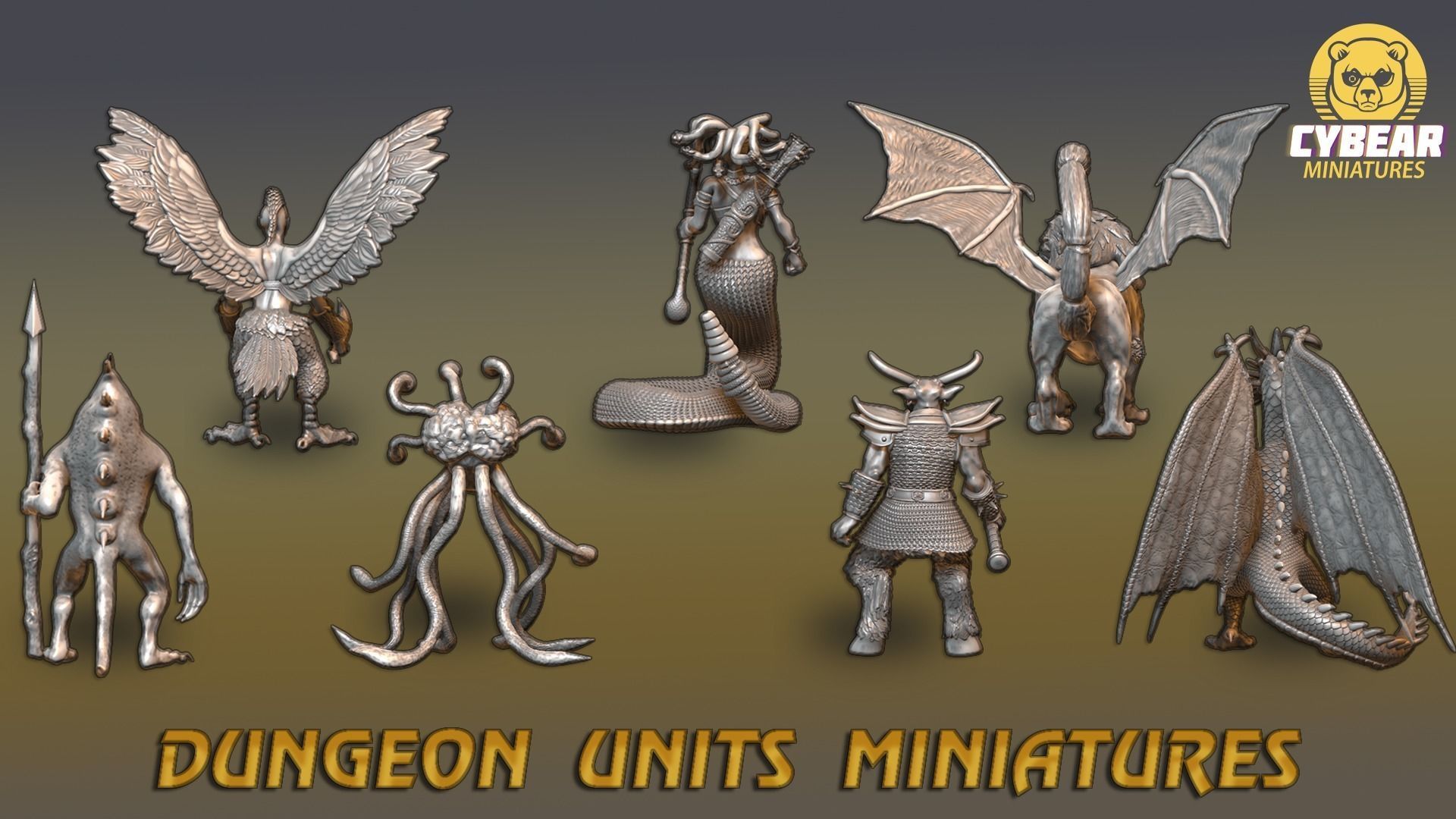 Heroes 3 Dungeon Miniatures Collection  3D print model_1