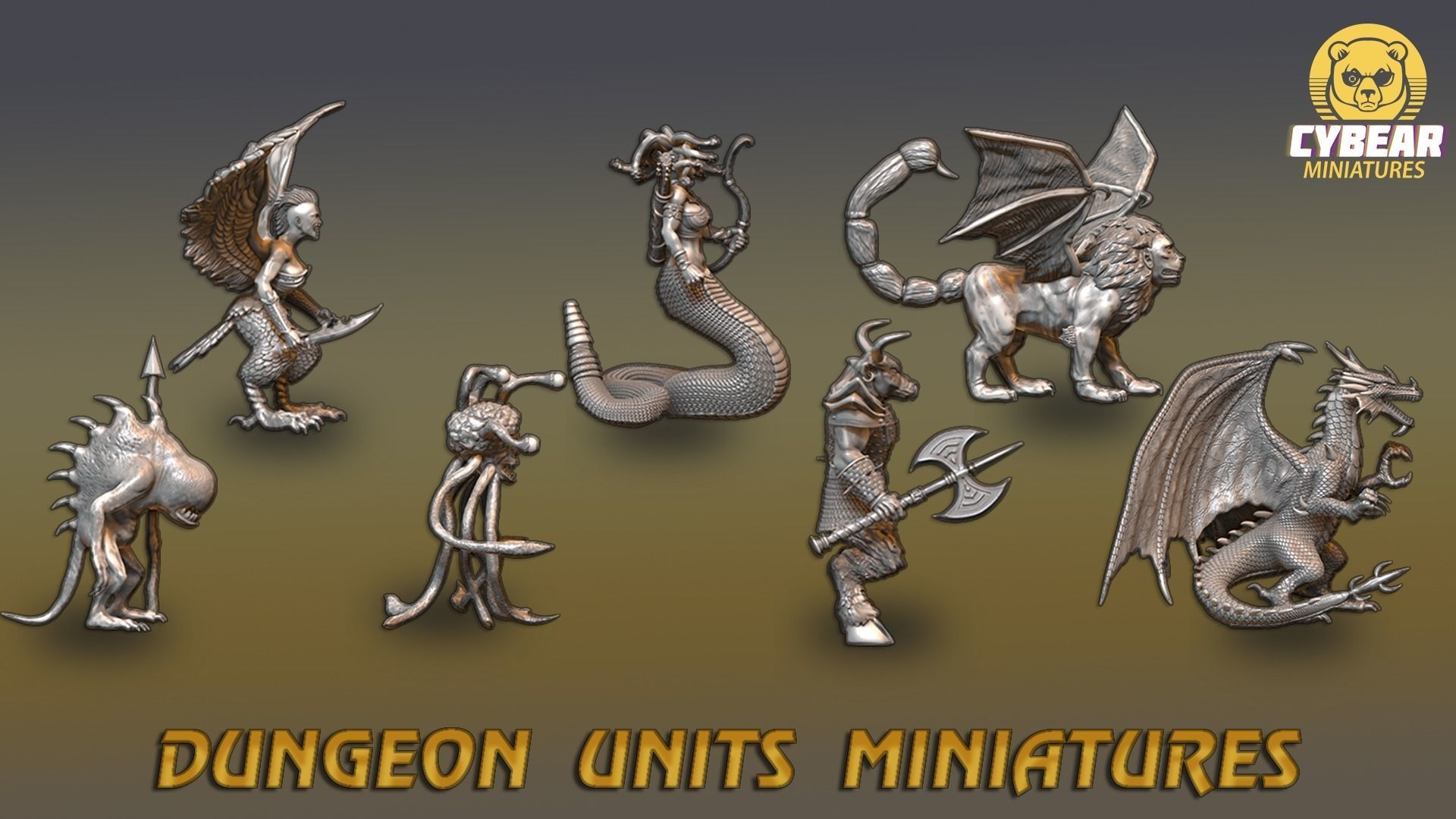 Heroes 3 Dungeon Miniatures Collection  3D print model_3