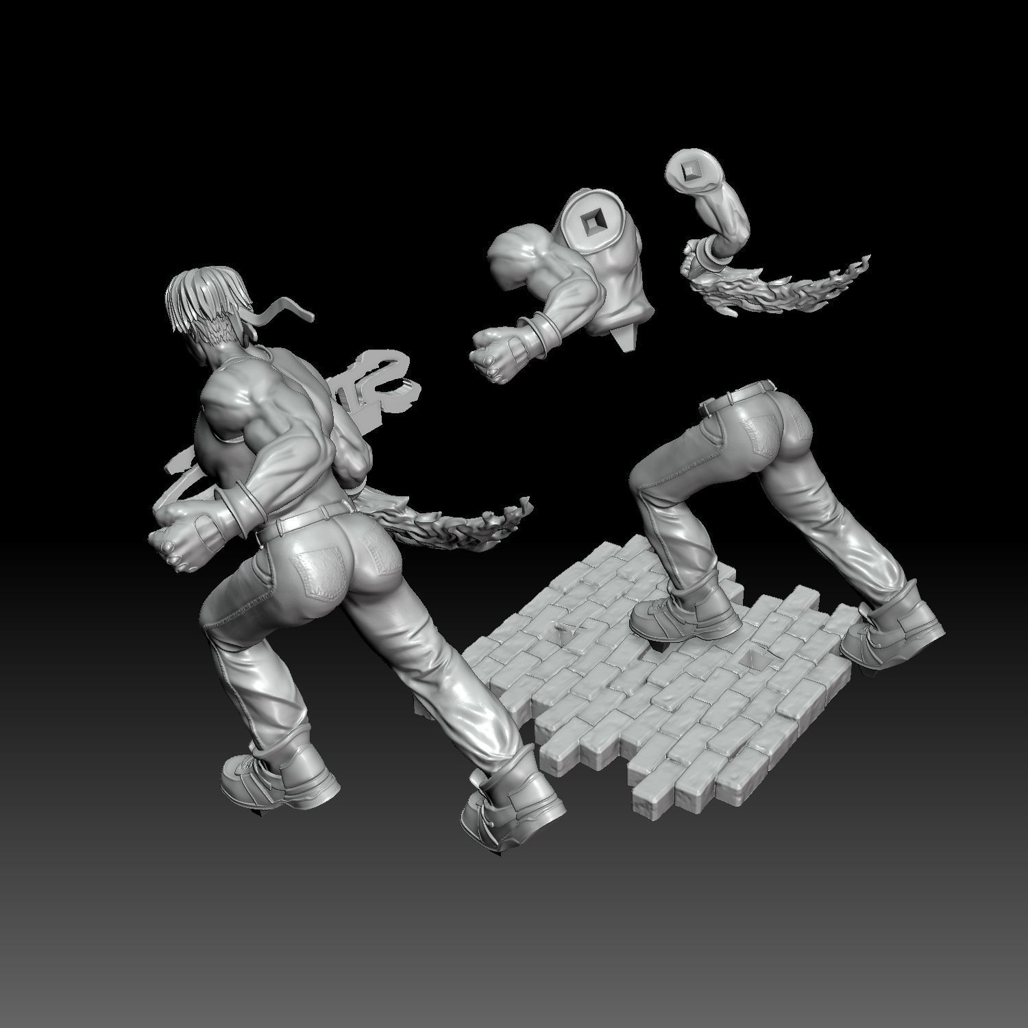 Axel Stone Streets of Rage Miniature 3D print model_6