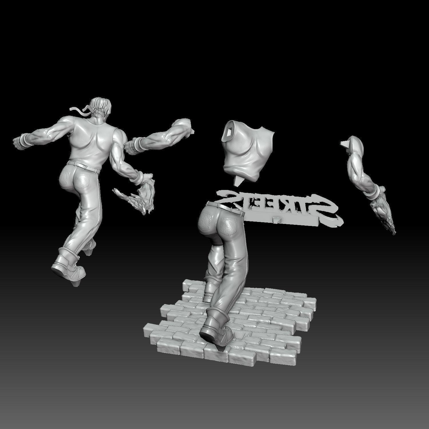 Axel Stone Streets of Rage Miniature 3D print model_5