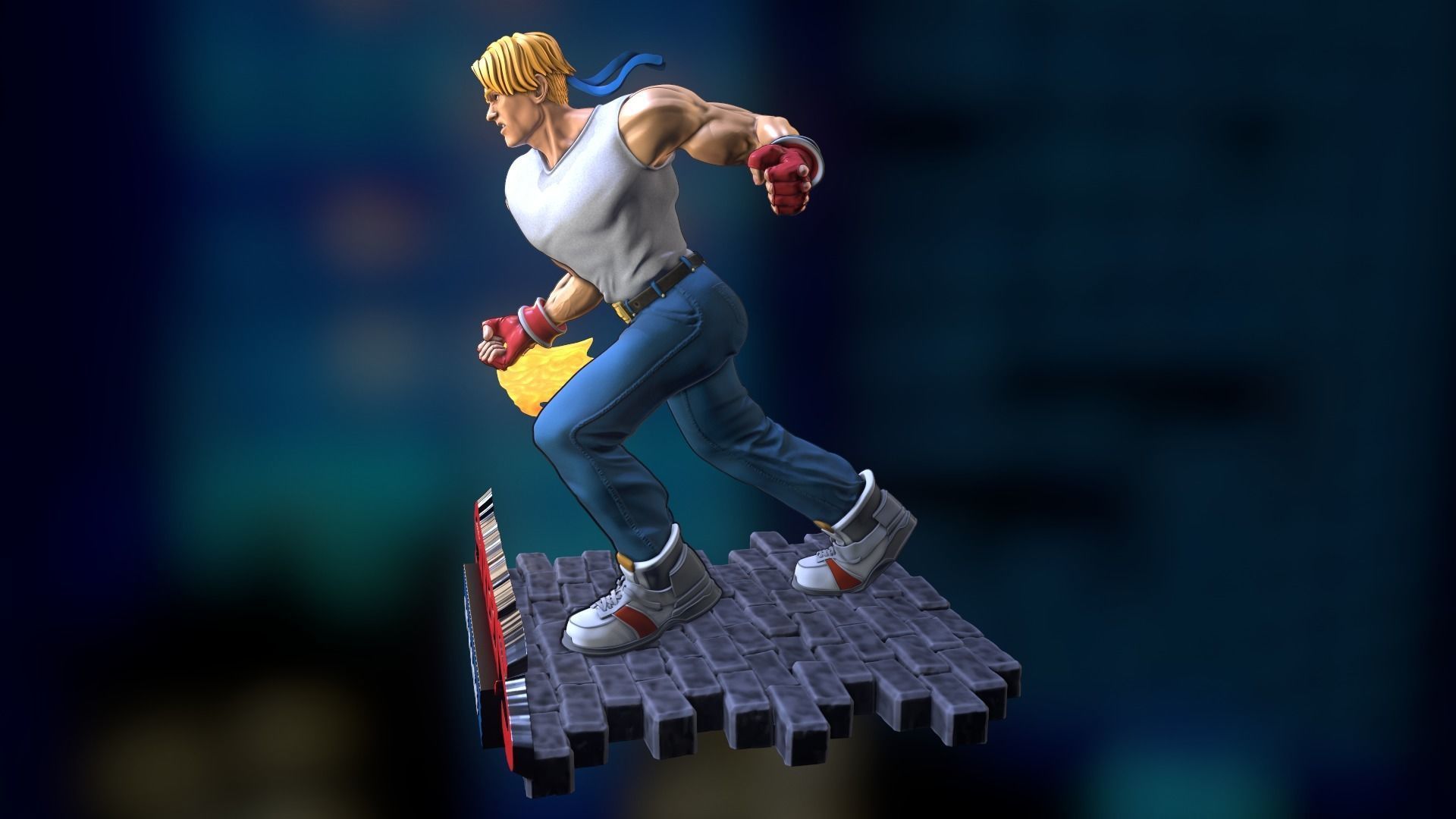 Axel Stone Streets of Rage Miniature 3D print model_3