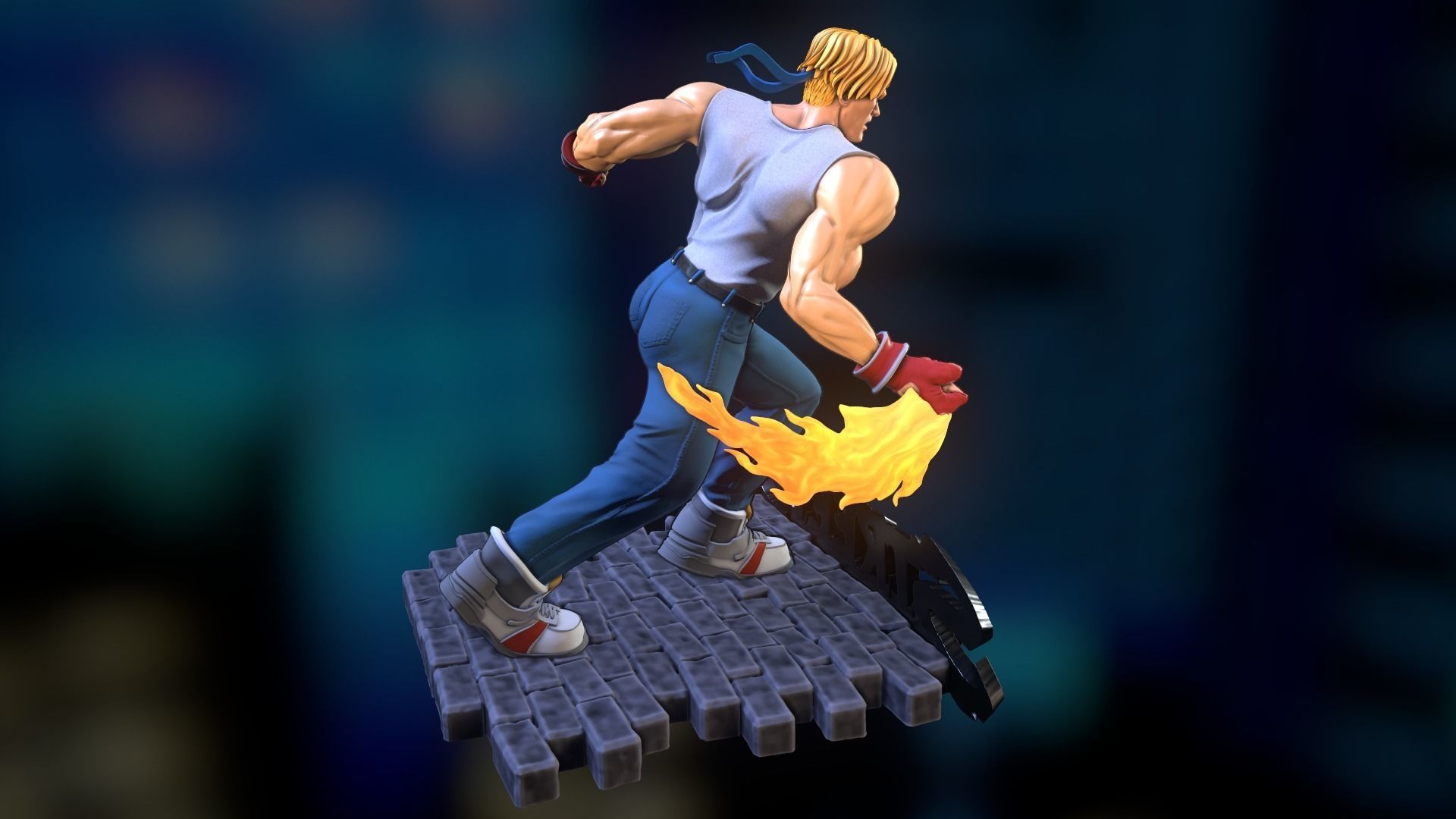 Axel Stone Streets of Rage Miniature 3D print model_2