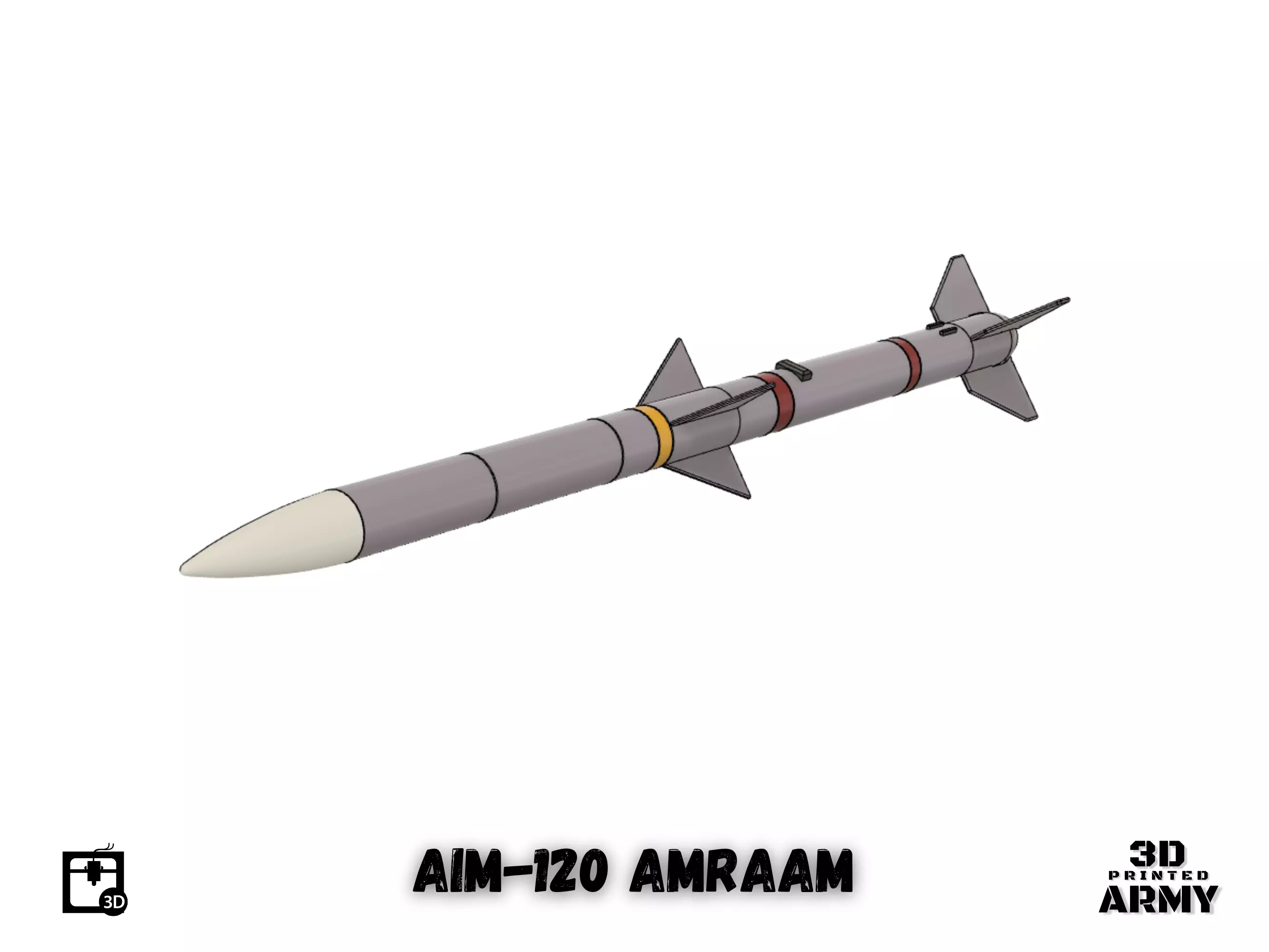 AIM-120 AMRAAM - 3D printing files for aeromodelling 3D print model_0