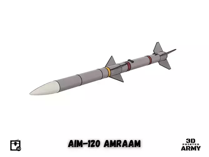 AIM-120 AMRAAM - 3D printing files for aeromodelling  3D print model