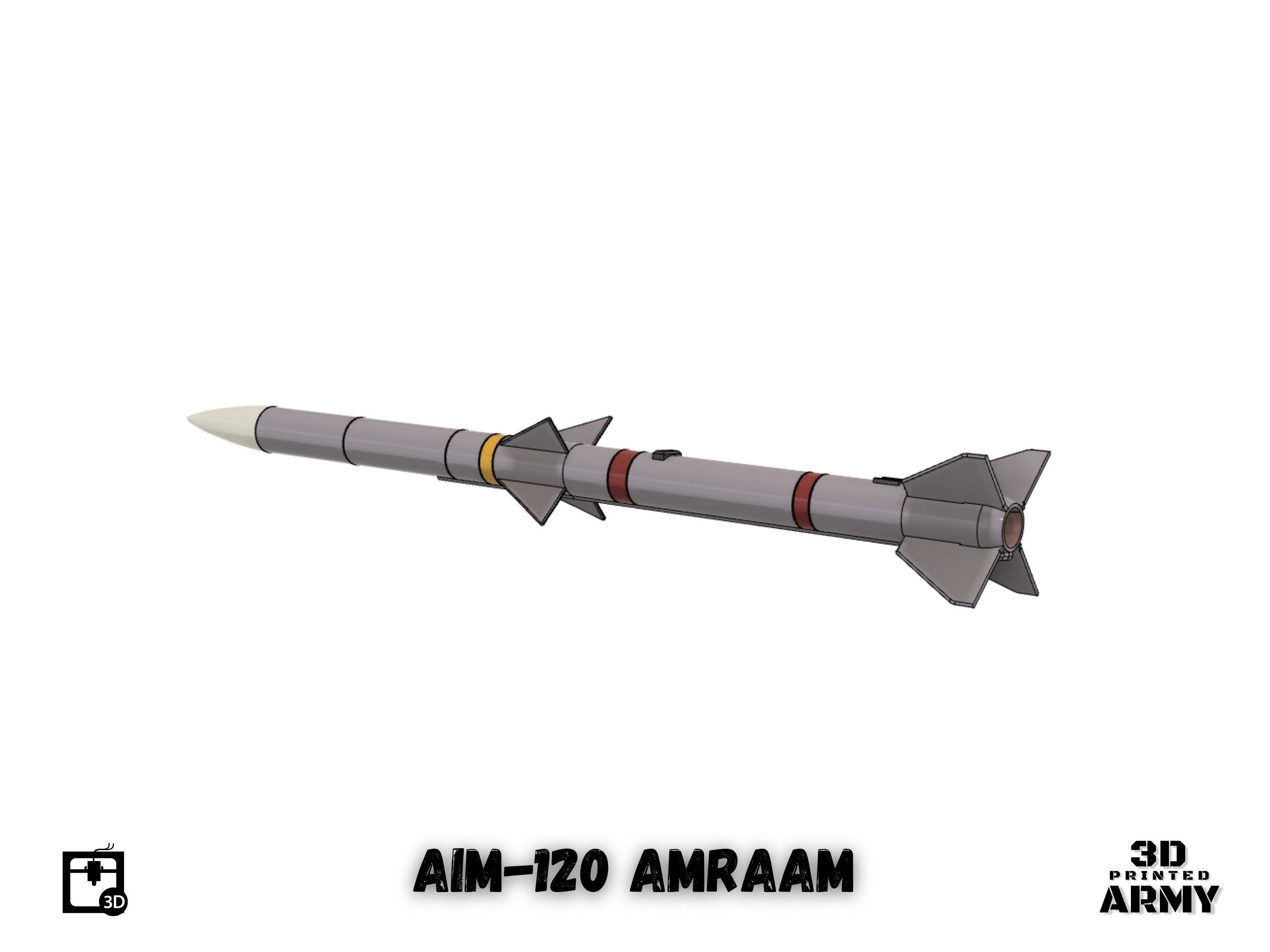 AIM-120 AMRAAM - 3D printing files for aeromodelling 3D print model_1