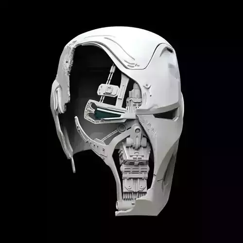Iron Man Mark L MK 50 Damaged Smashed Helmet Endgame 3D print model