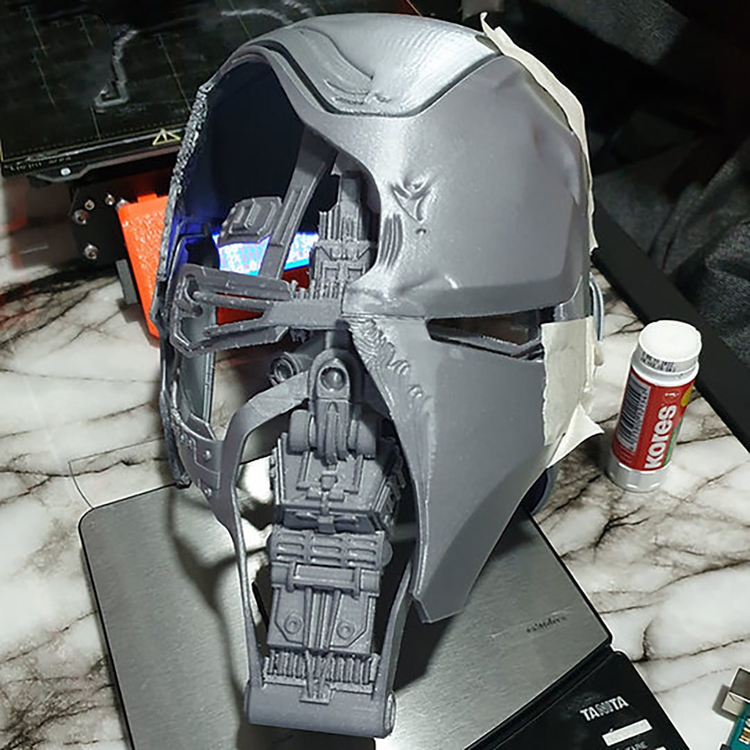 Iron Man Mark L MK 50 Damaged Smashed Helmet Endgame 3D print model_5