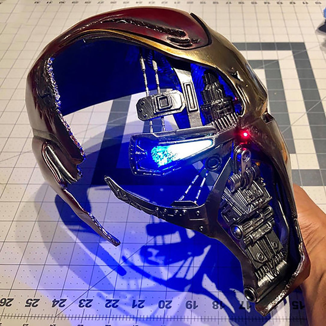 Iron Man Mark L MK 50 Damaged Smashed Helmet Endgame 3D print model_6