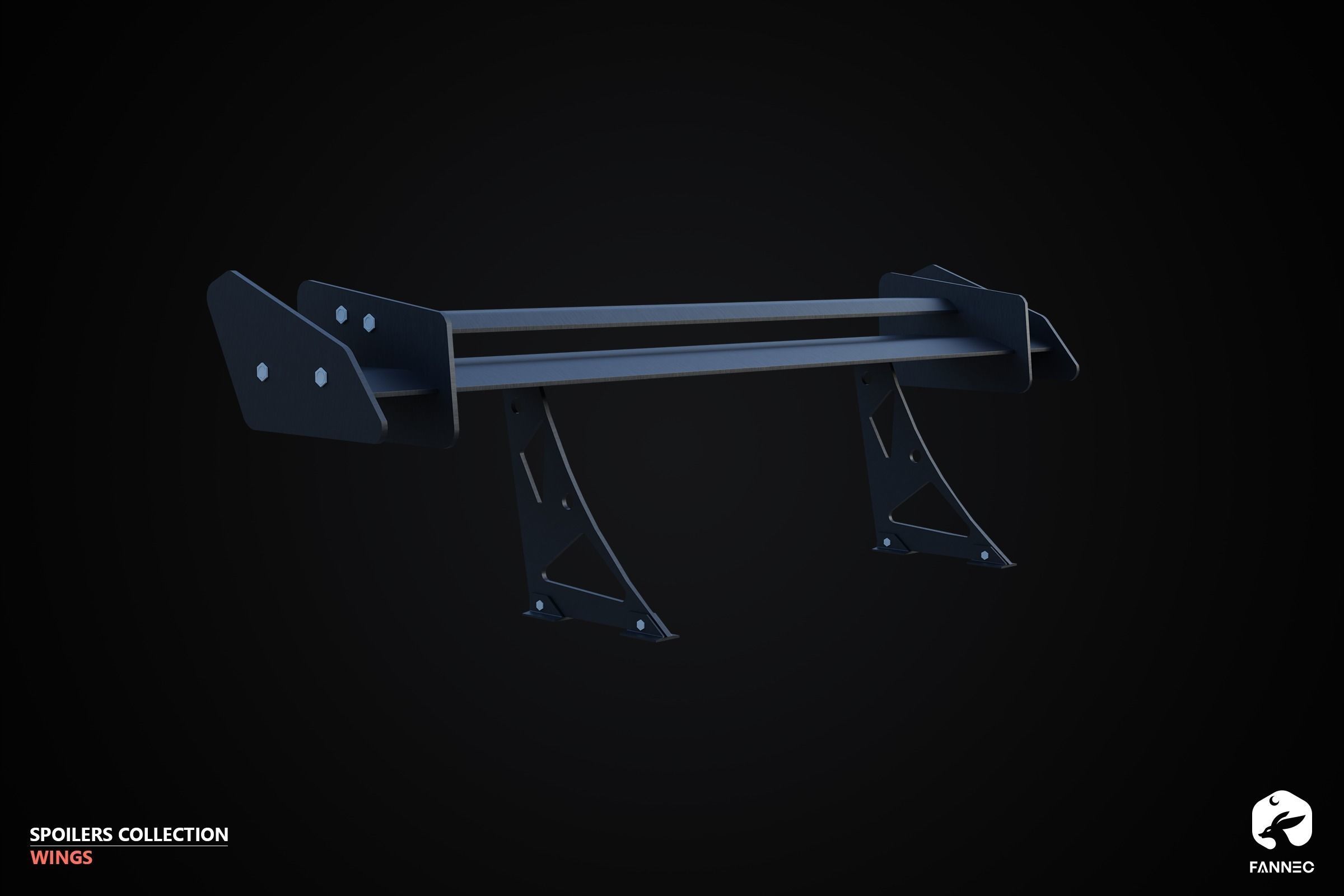 WINGS - Spoilers Collection - Blender and FBX Low-poly 3D model_20