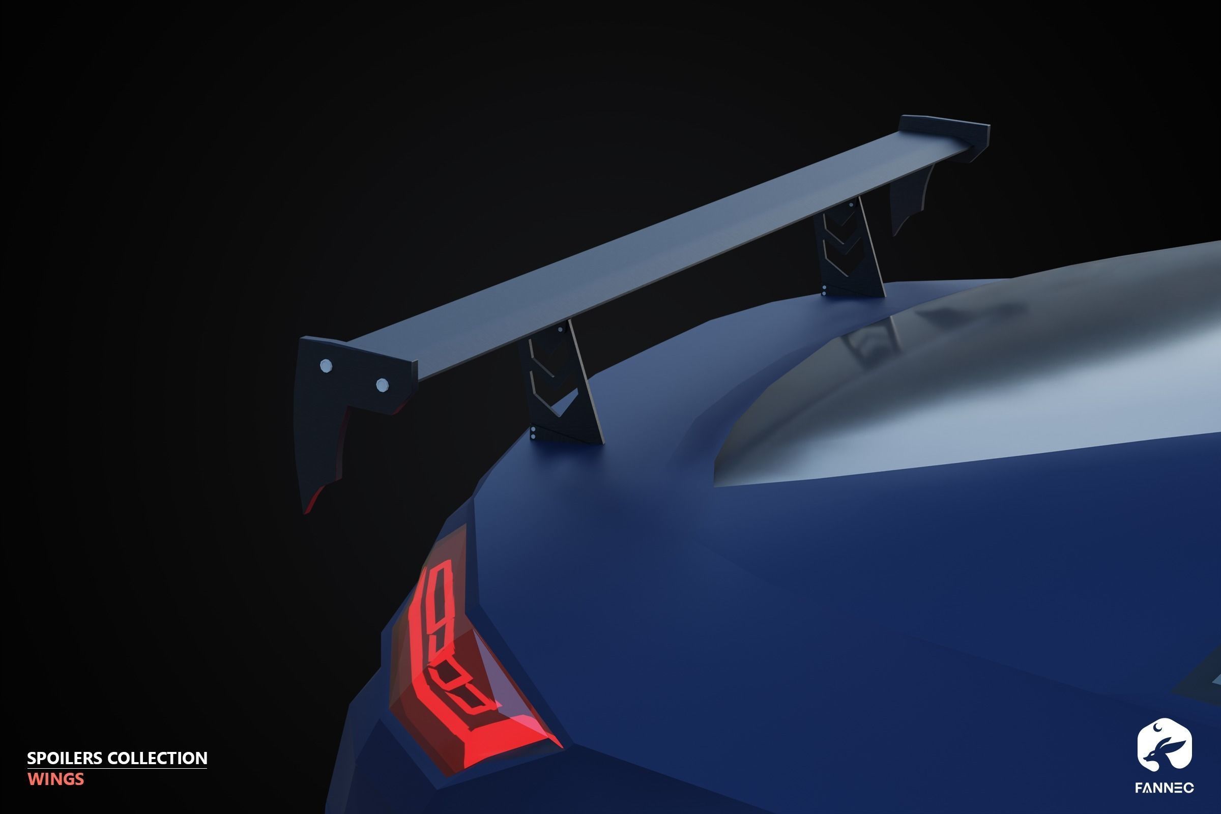 WINGS - Spoilers Collection - Blender and FBX Low-poly 3D model_33