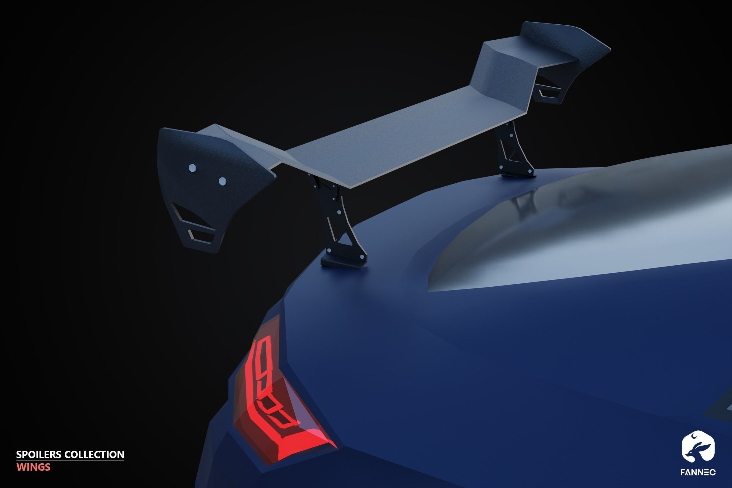 WINGS - Spoilers Collection - Blender and FBX Low-poly 3D model_17
