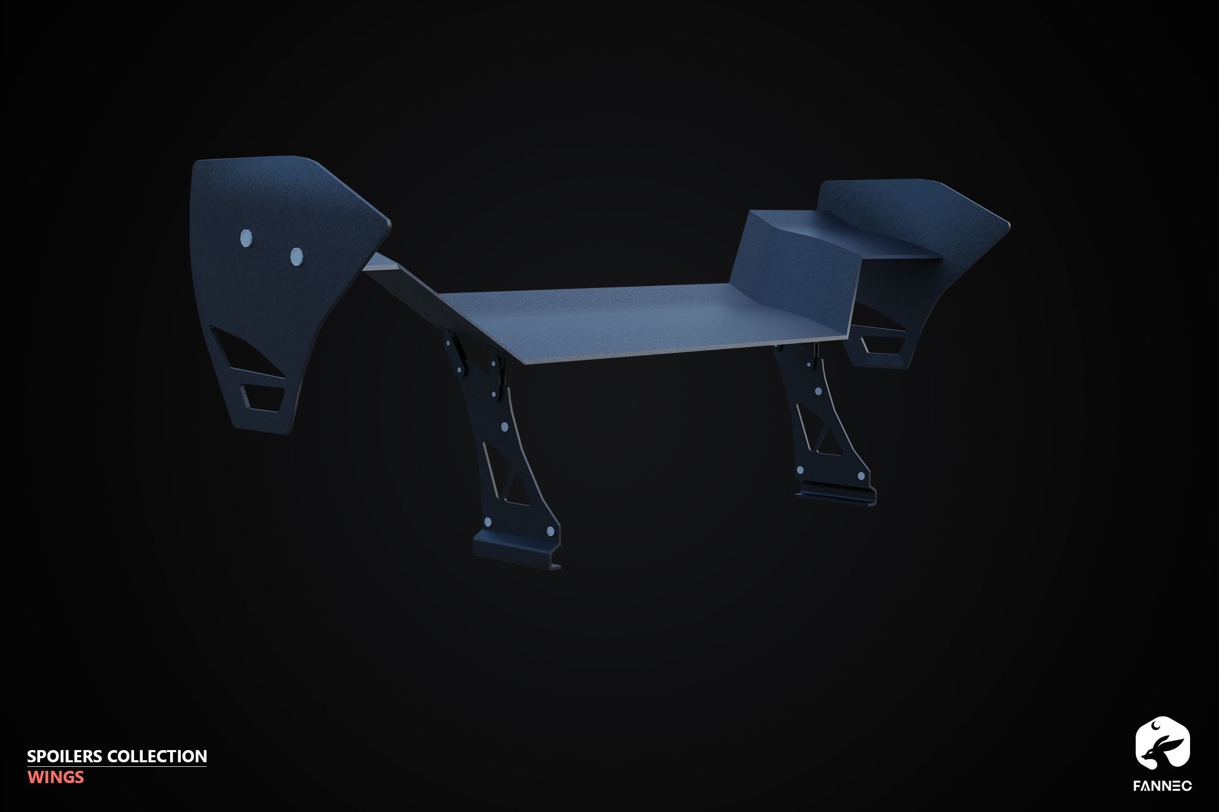 WINGS - Spoilers Collection - Blender and FBX Low-poly 3D model_16
