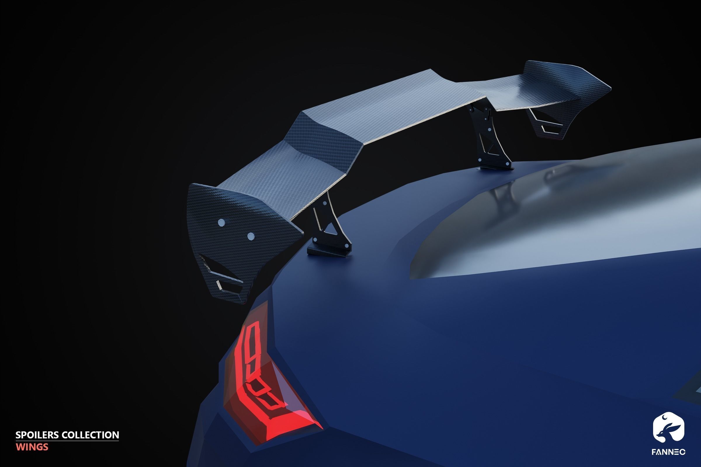 WINGS - Spoilers Collection - Blender and FBX Low-poly 3D model_19