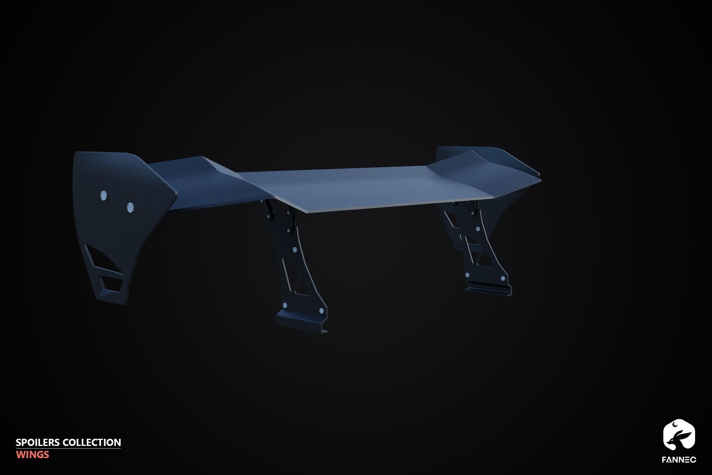 WINGS - Spoilers Collection - Blender and FBX Low-poly 3D model_14