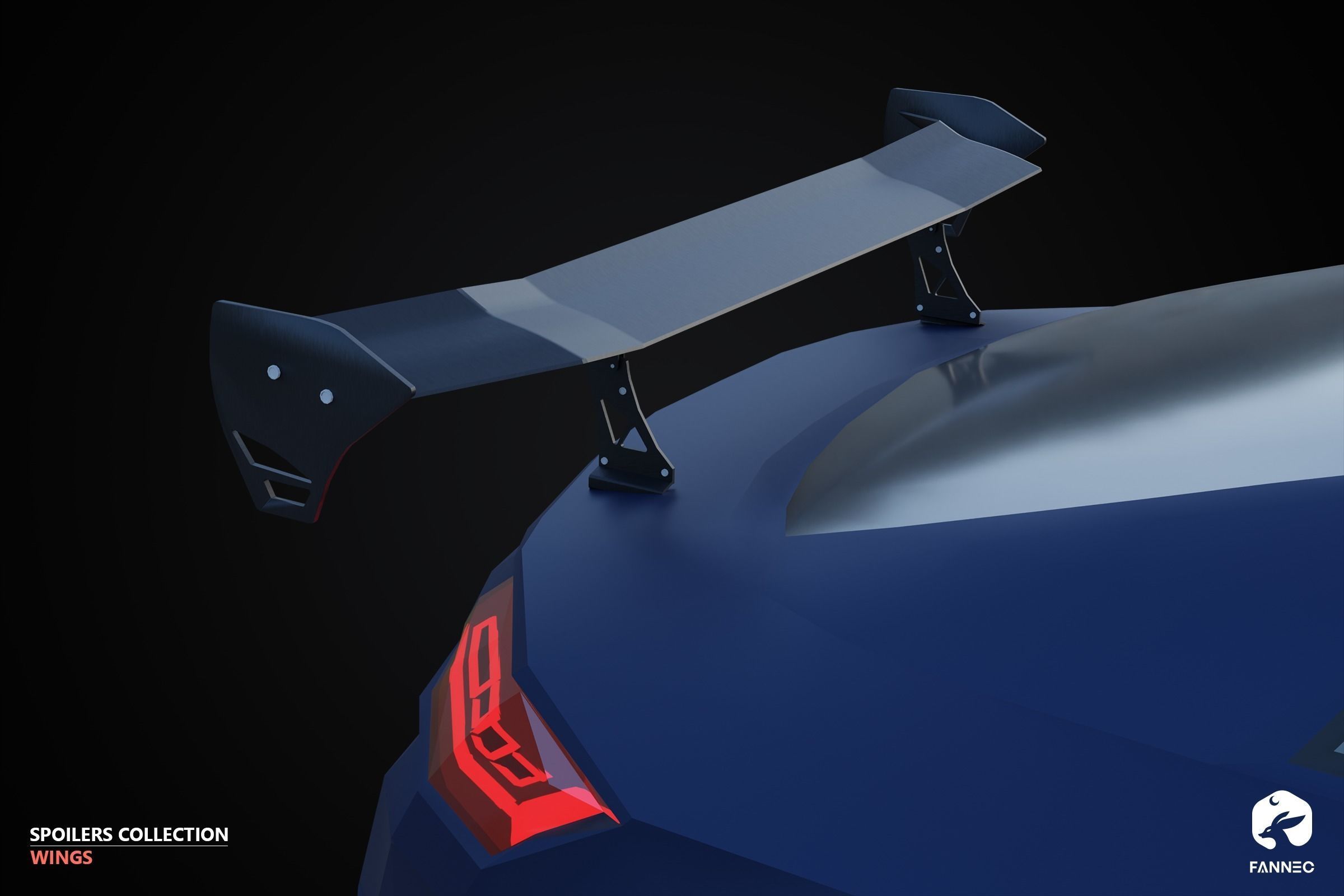 WINGS - Spoilers Collection - Blender and FBX Low-poly 3D model_15