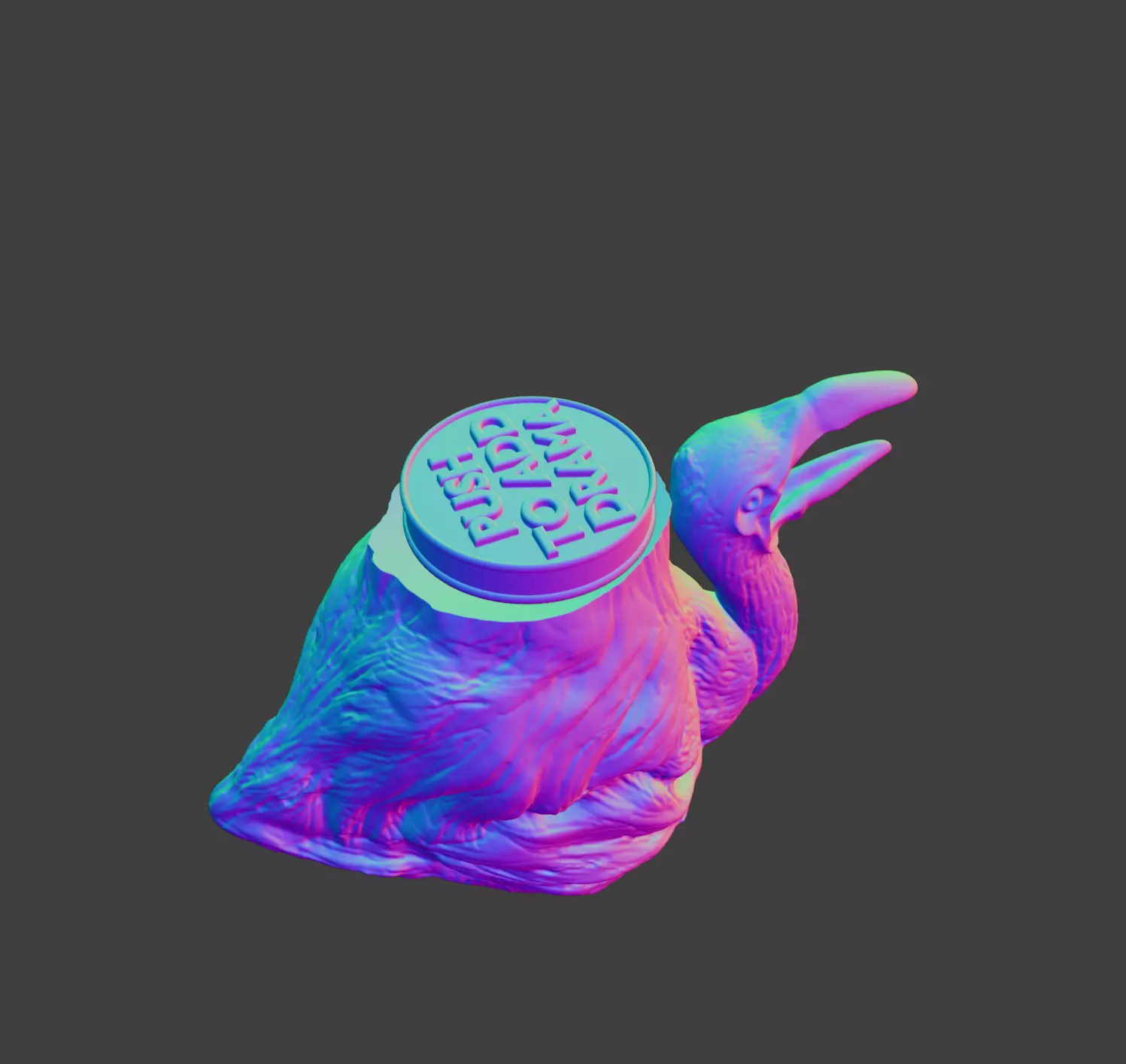 Magic Flamingo Water Gun Prank Button PUSH TO ADD DRAMA 3D print model