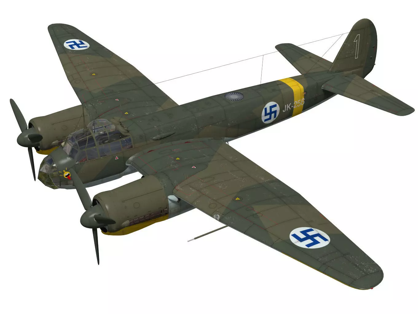 Junkers Ju 88 A-4 3D model_0