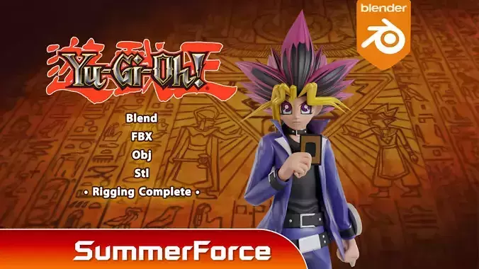 Yugi Muto - YuGiOh Duel Monsters 3D model