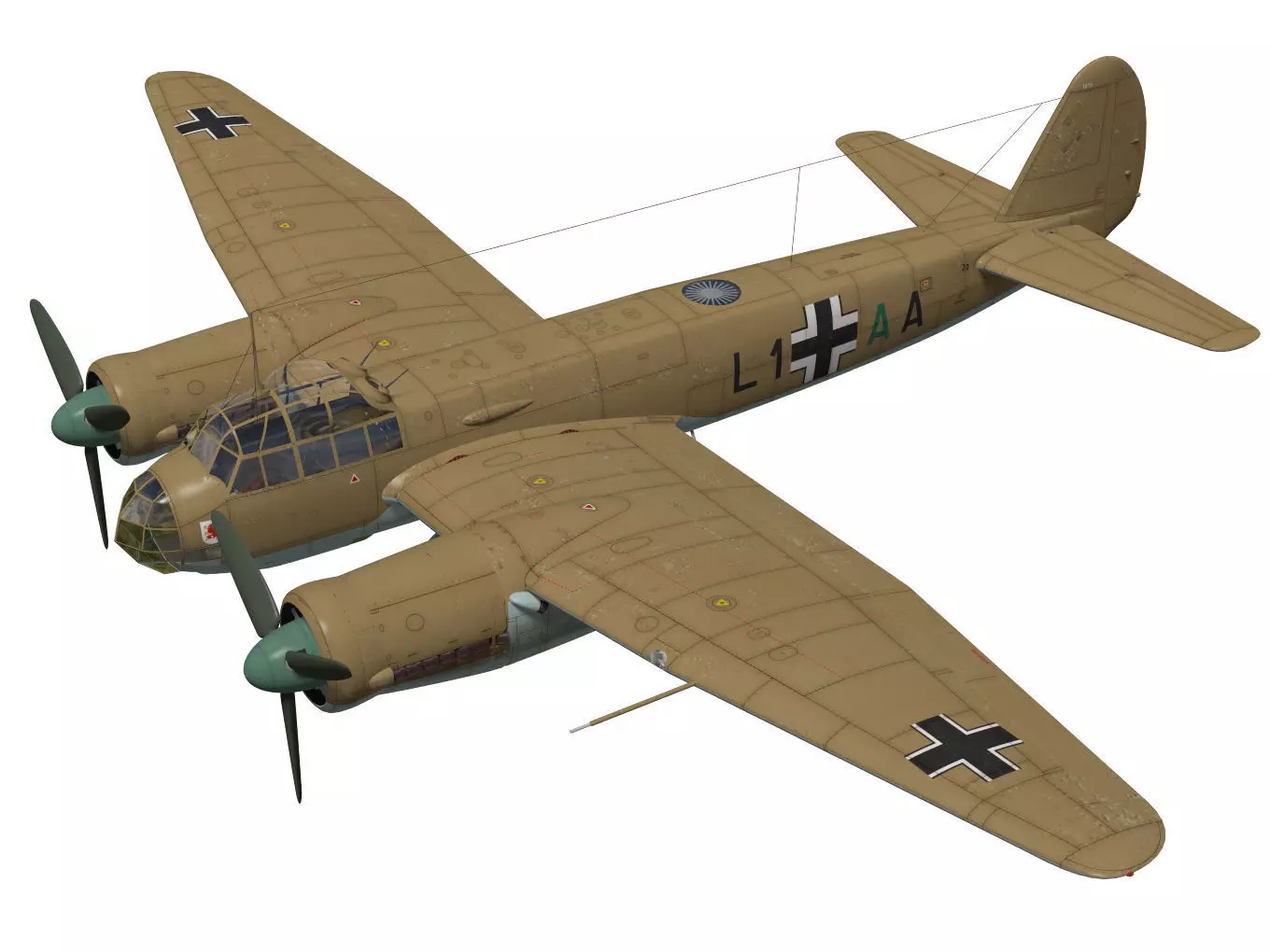 Junkers Ju 88 A-5 3D model_0