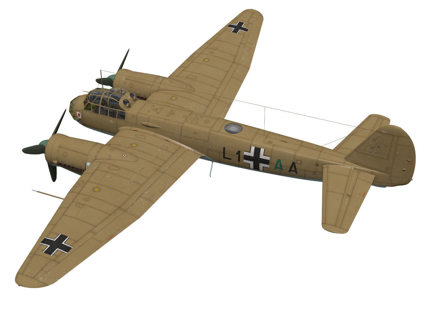 Junkers Ju 88 A-5 3D model_1