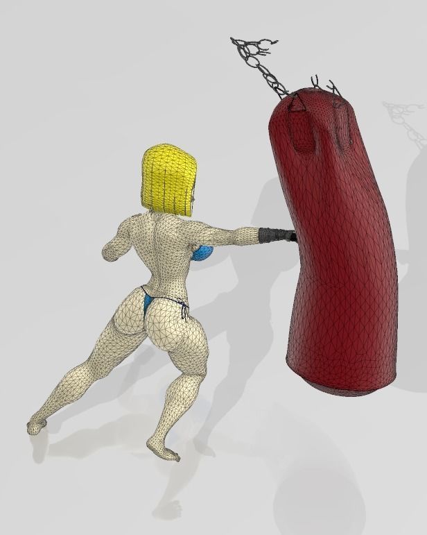 Android 18 Workout - The Beach Episode 3D print model_7