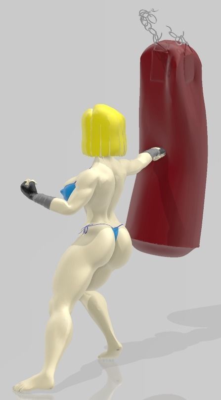 Android 18 Workout - The Beach Episode 3D print model_4