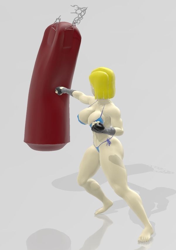 Android 18 Workout - The Beach Episode 3D print model_2