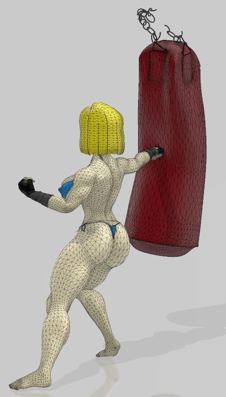Android 18 Workout - The Beach Episode 3D print model_5