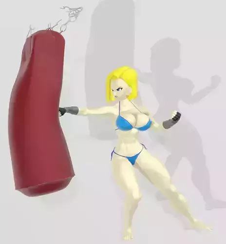 Android 18 Workout - The Beach Episode 3D print model