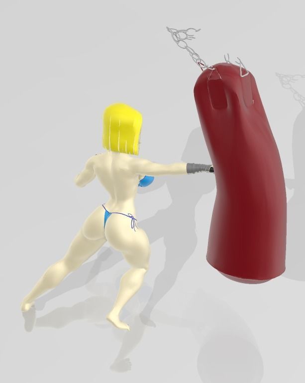 Android 18 Workout - The Beach Episode 3D print model_6