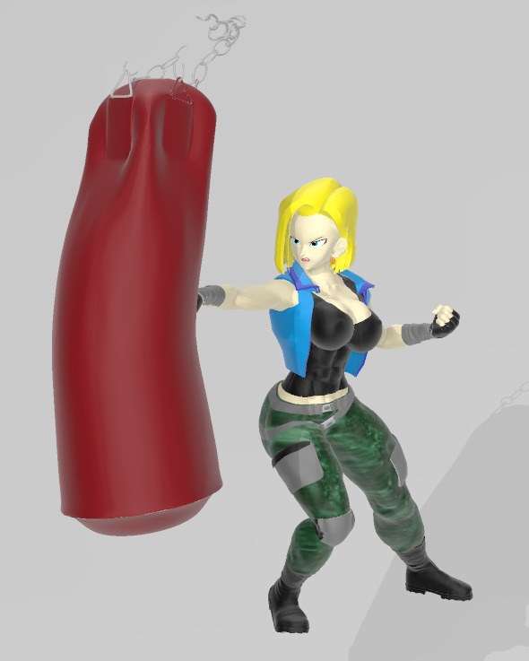 Android 18 Workout - The Whole Set 3D print model_6