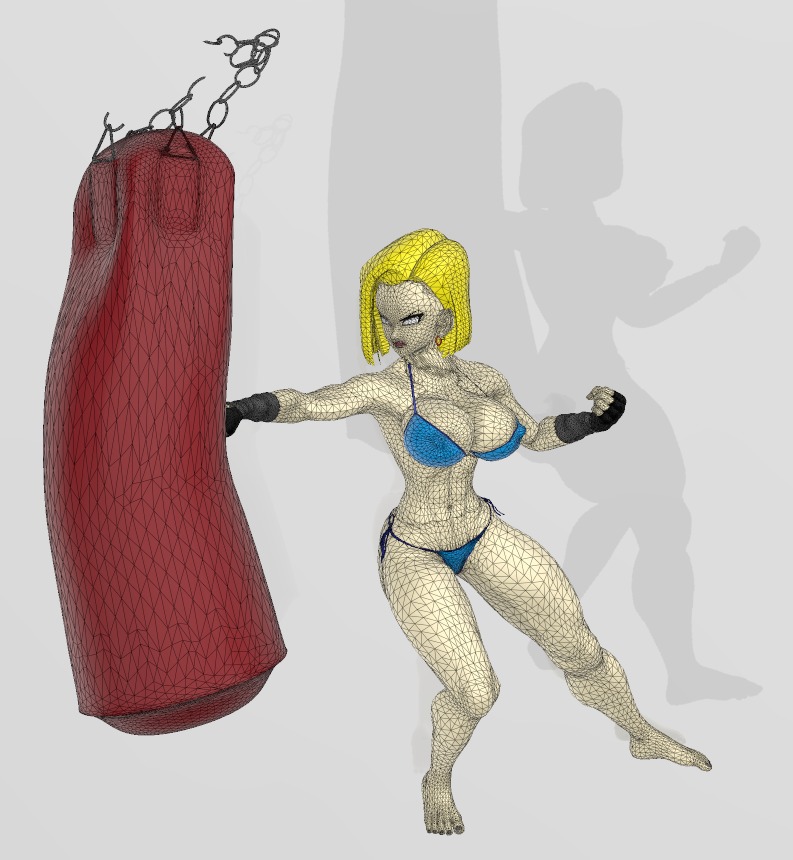 Android 18 Workout - The Whole Set 3D print model_5