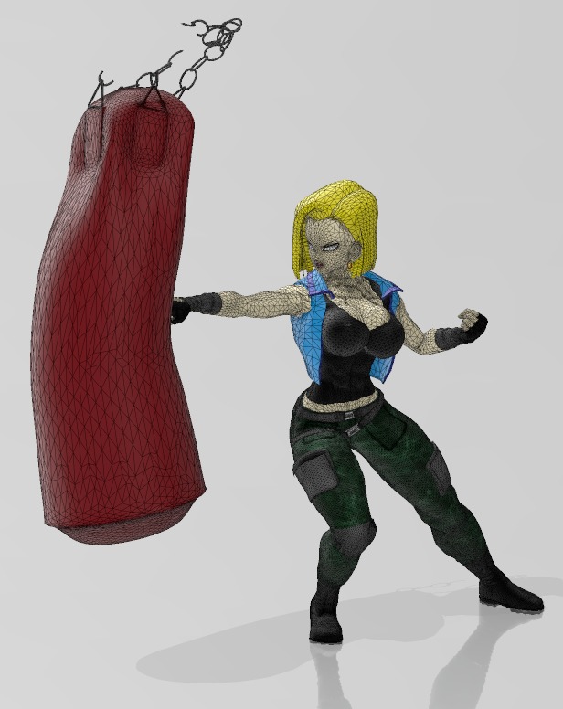 Android 18 Workout - The Whole Set 3D print model_3