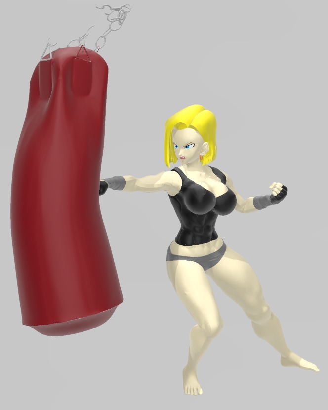 Android 18 Workout - The Whole Set 3D print model_1