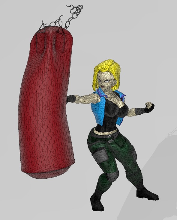 Android 18 Workout - The Whole Set 3D print model_9