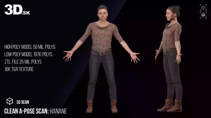 Cleaned A Pose 3D Scan Hanane Underwear