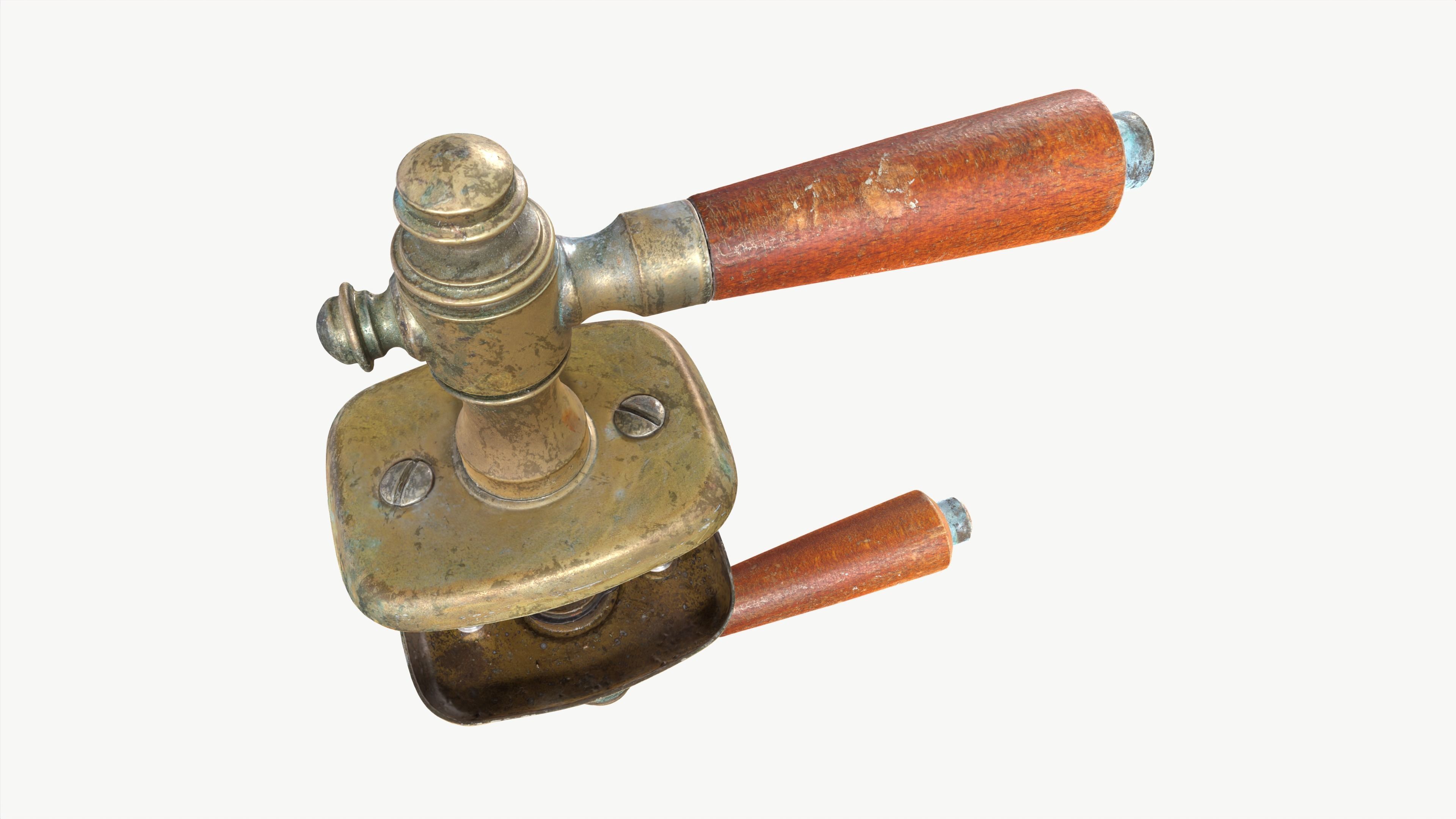 Old Door Handle Low-poly 3D model_7