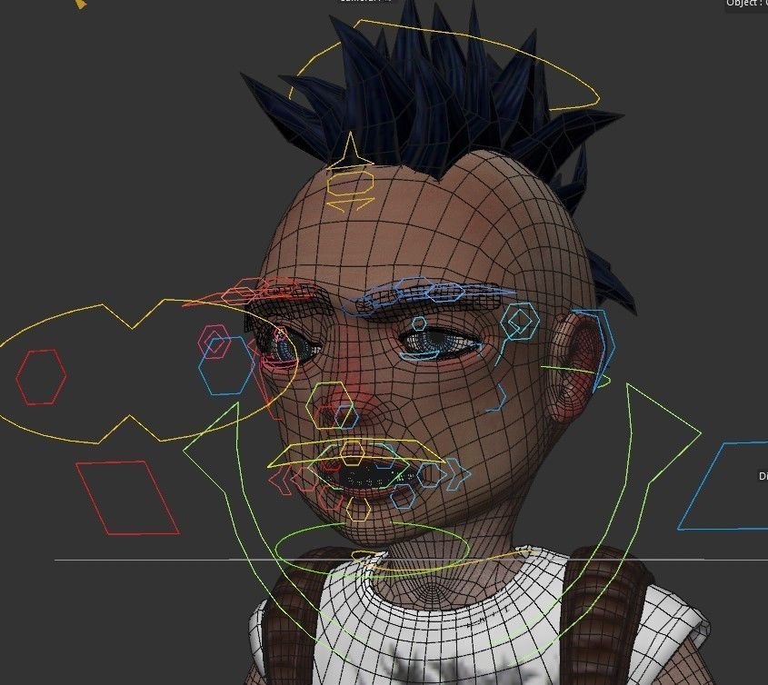 Young Teenage Rebellious Influencer Kid Fully Rigged Low-poly 3D model_8