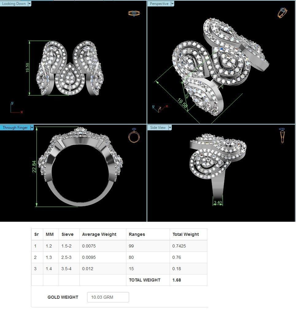 Diamond Ring 3D print model_8