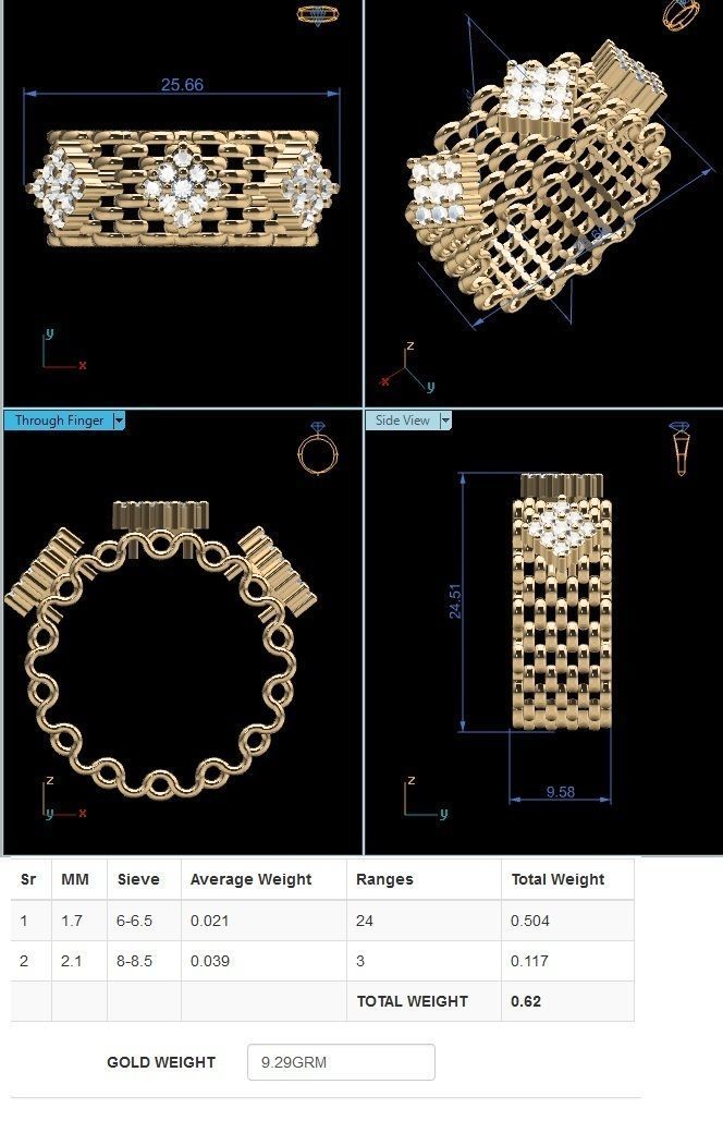 Diamond Ring 3D print model_4