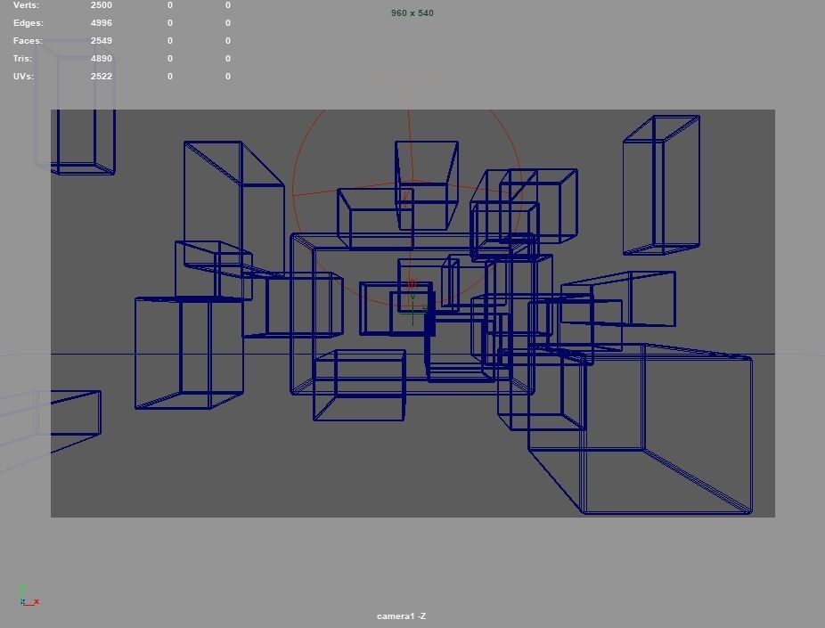 3D future matrix technology information effects 3D model_2