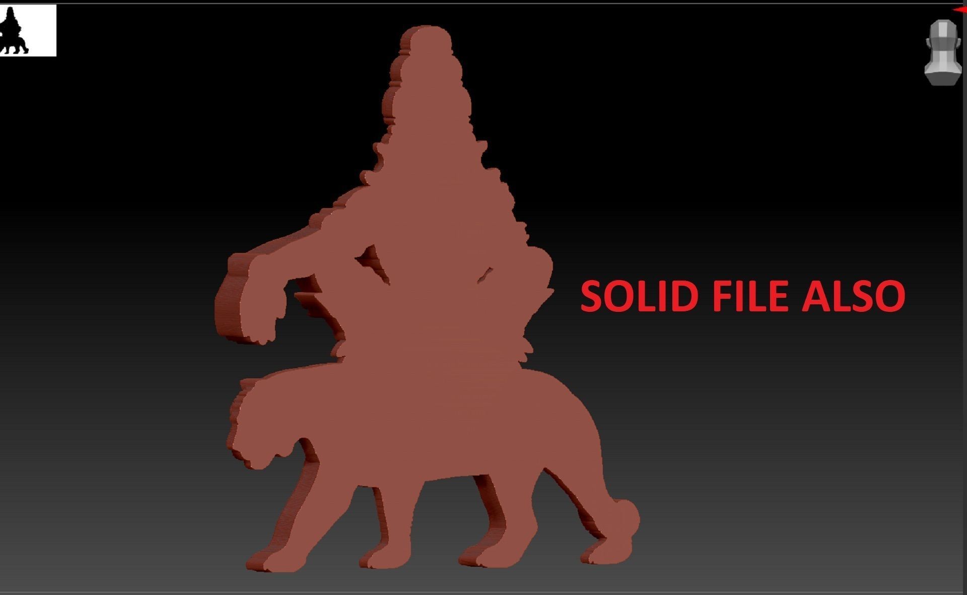 AYYAPPAN WITH TIGER 3D print model_7